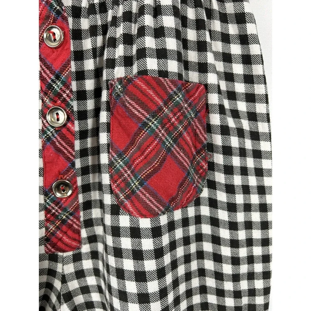 Vintage OshKosh Baby Romper‎ Size 24 Months Gingham Plaid Festival Classic 90s